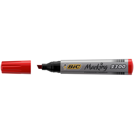 Bic Marking 2300 rosso punta scalpello ultra resistente …