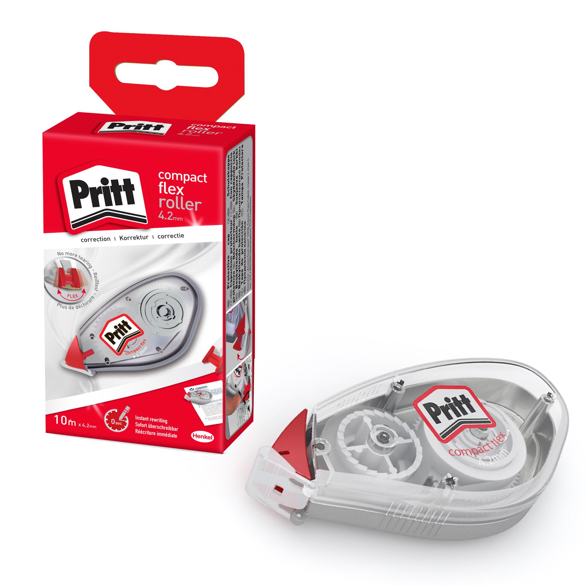 Correttore roller a nastro Pritt Compact ergonomico frizione tendinastro larghezza 4 2mm lunghezza 8 5 m (conf.10)