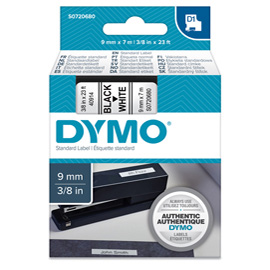 DYMO D1 - Poliestere - autoadesivo - nero su bianco - Rotolo (0,9 cm x 7 m) 1 cassetta(e) rotolo di etichette - per LabelMANAGER 100, 160, 210, 220, 260, 280, 300, 360, 420, Wireless PnP; LabelPOINT 250
