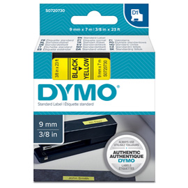 NASTRO D1 9MMX7M NERO/GIALLO