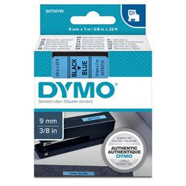 DYMO D1 - Poliestere - autoadesivo - nero su blu - Rotolo (0,9 cm x 7 m) 1 cassetta(e) rotolo di etichette - per LabelMANAGER 120P, 210D, 220P, 350D, 450D; LabelPOINT 250, 350
