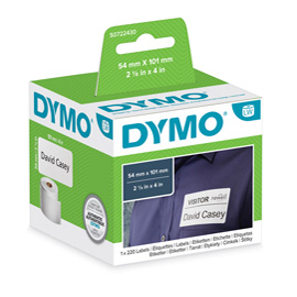 Rotolo 220 etichette LW - 990140 - 54 x 101 - carta - spedizione/badge - bianco - Dymo