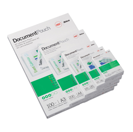 GBC Card Pouch - 125 micron - confezione da 100 - brillante - 60 x 90 mm rivestimento di plastificazione