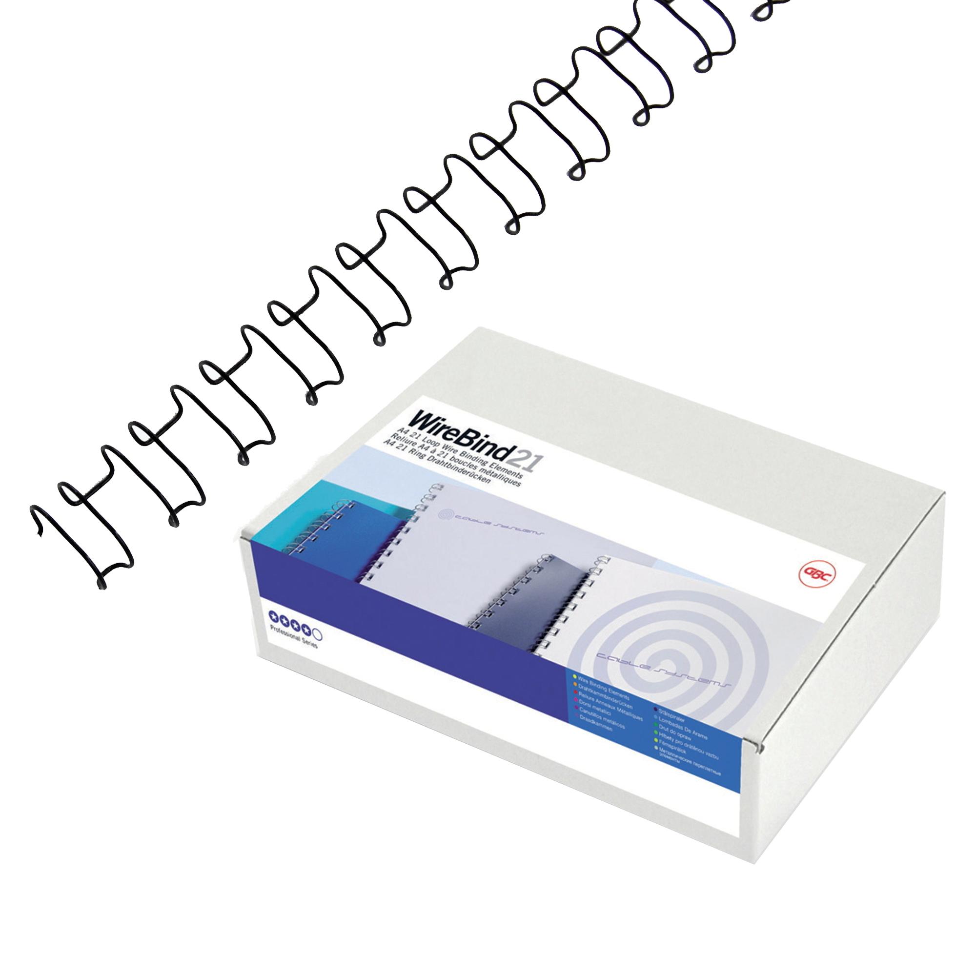 GBC MultiBind - 6 mm - 21 anelli - A4 (210 x 297 mm) - 55 fogli - argento - 100 pezzi filo per rilegatura - per P/N: IB271212, IB271250