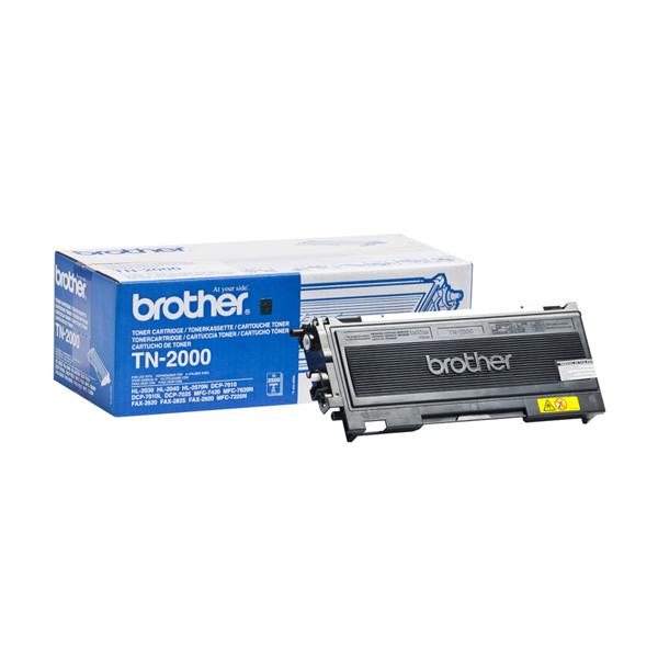 Brother TN2000 - Nero - originale - cartuccia toner - per Brother DCP-7010, DCP-7010L, DCP-7025, MFC-7225n, MFC-7420, MFC-7820N; FAX-2820, 2825