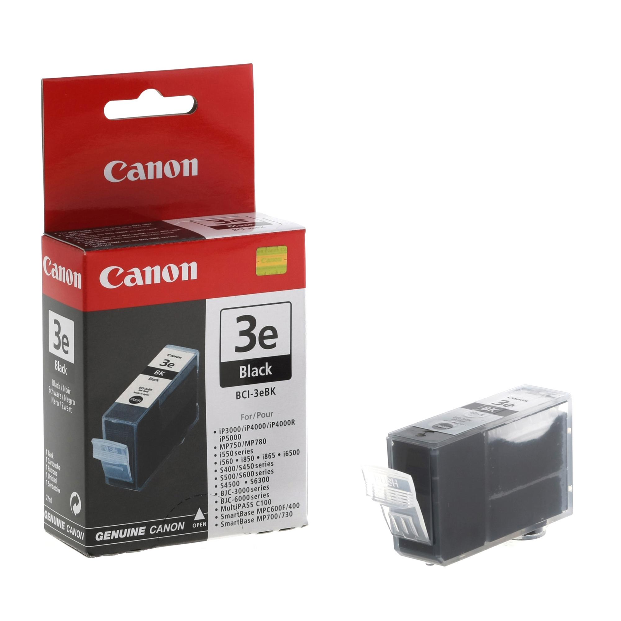 Canon BCI-3eBK - Nero - originale - serbatoio inchiostro - per i450; MultiPASS C755; PIXMA IP3000, IP4000, iP5000, MP750, MP760, MP780; S400, 530