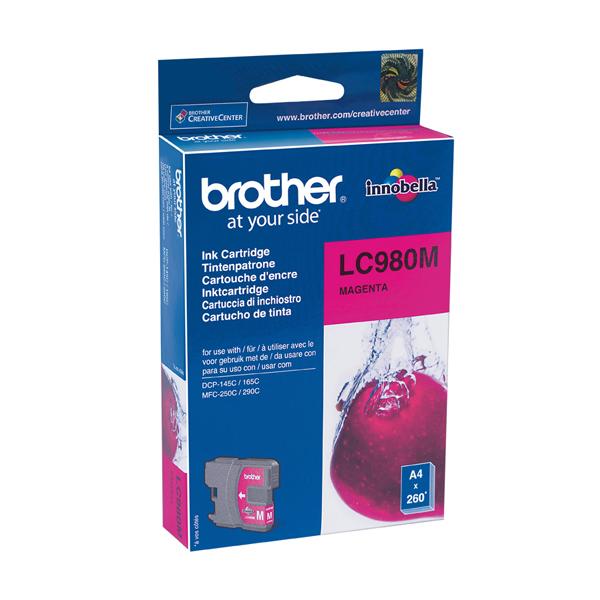 Brother LC980M - Magenta - originale - cartuccia d'inchiostro - per Brother DCP-145, 163, 167, 193, 195, 197, 365, 373, 375, 377, MFC-250, 255, 290, 295, 297
