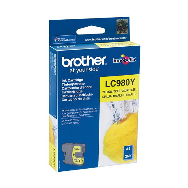 Brother LC980Y - Giallo - originale - cartuccia d'inchiostro - per Brother DCP-145, 163, 167, 193, 195, 197, 365, 373, 375, 377, MFC-250, 255, 290, 295, 297