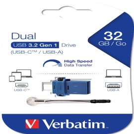 Verbatim Store 'n' Go Dual USB Drive Type-C - Chiavetta USB - 32 GB - USB 3.0 / USB Tipo-C