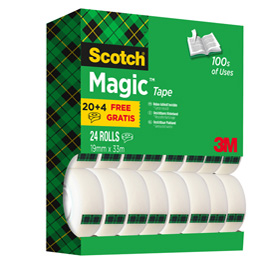 Nastro adesivo invisibile Scotch Magic Value Pack 24 Rotoli da 19 mm x 33 mm