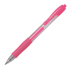 Roller gel a scatto G-2 - punta 0,7mm - rosso neon - Pilot
