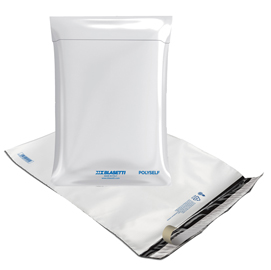 Blasetti Polyself - Busta postale - formato C4 - 230 x 325 mm - rettangolare - estremità aperta - autoadesivo (distacco e sigillazione) - bianco - pacco da 100
