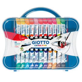 GIOTTO TEMPERA TUBO 12 ML COLORI ASSORTITI CONF 24 Pz.