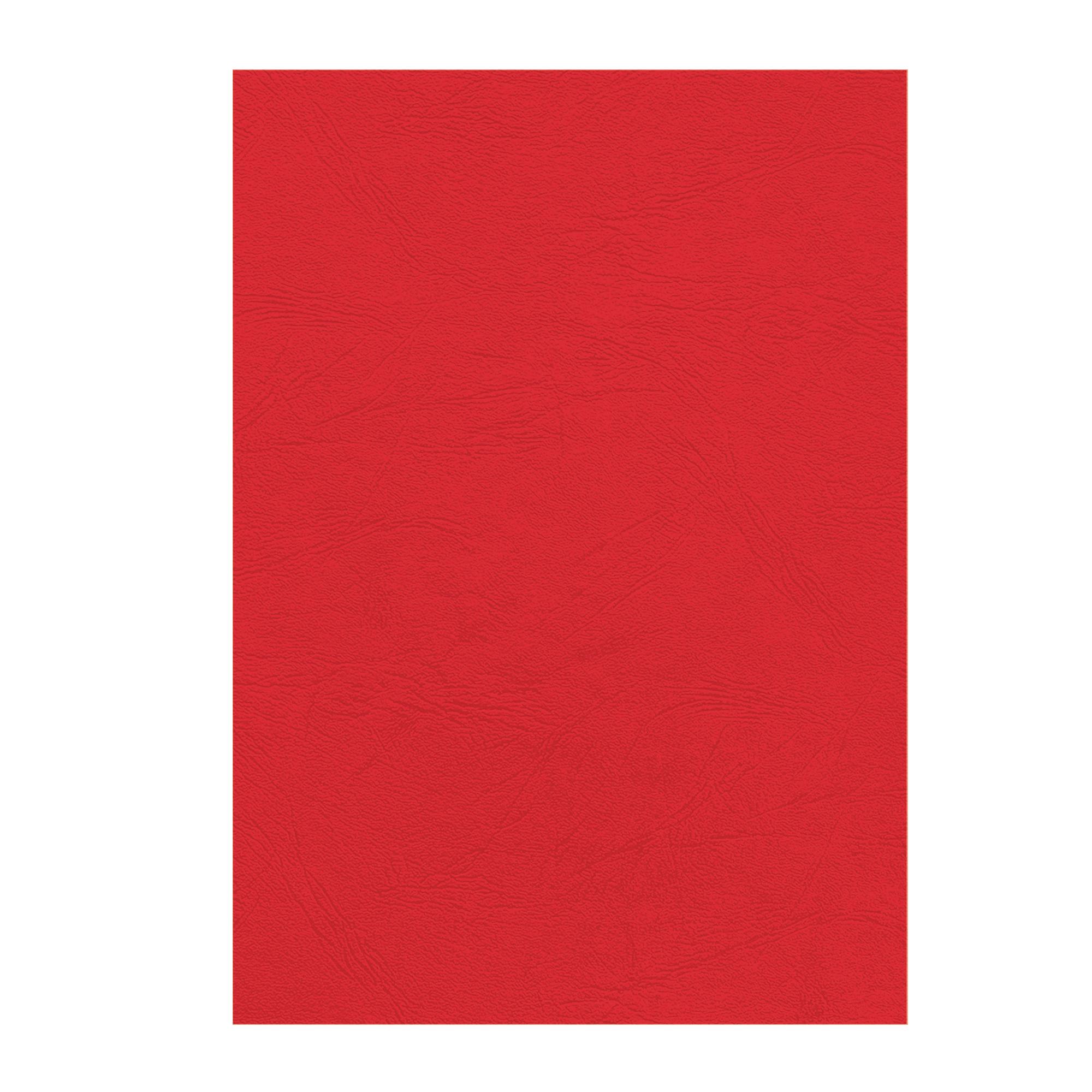 Copertine per rilegatura - A4 - cartoncino groffrato semilpelle - 250 gr - rosso - Fellowes - conf.100 pezzi