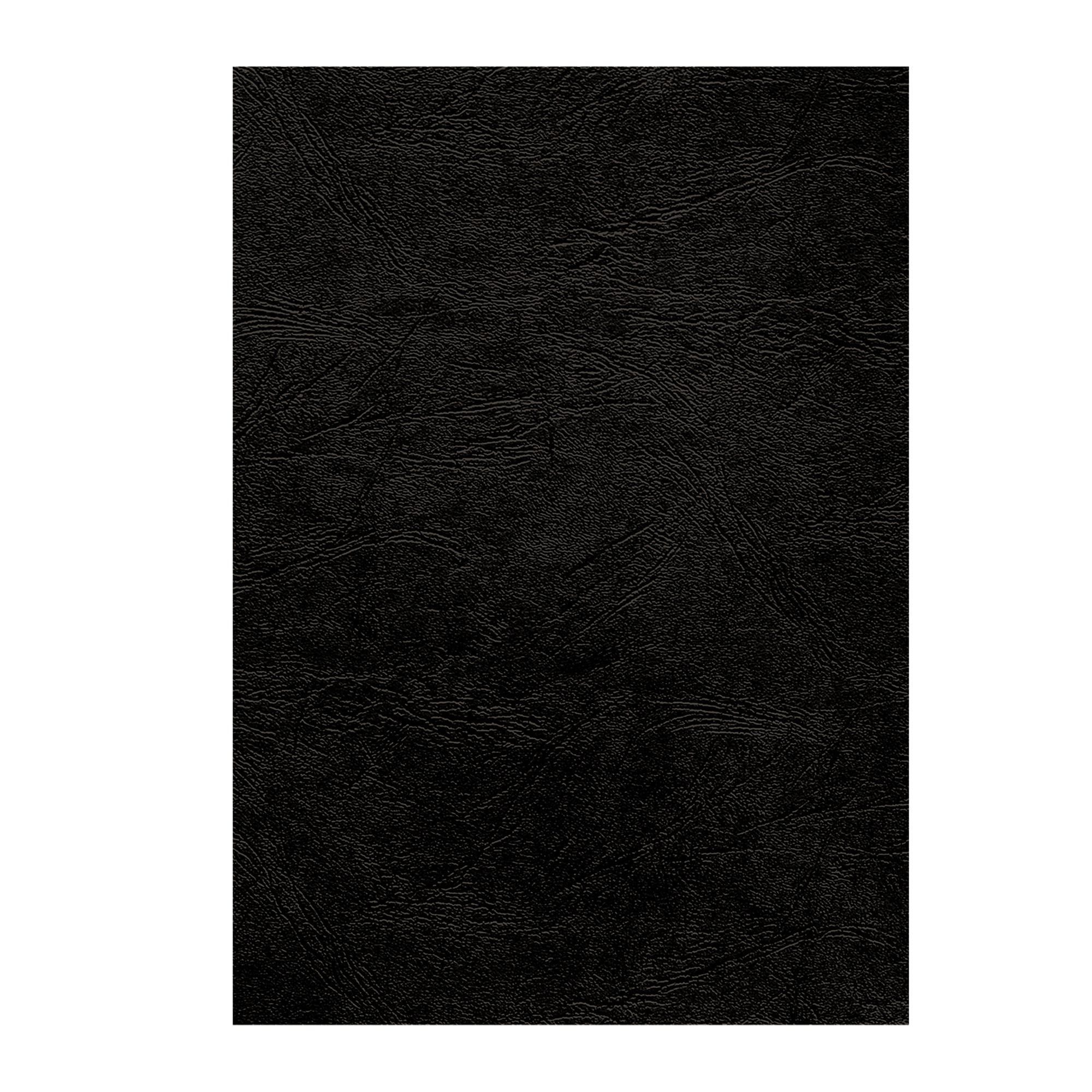 Copertine per rilegatura - A4 - cartoncino groffrato semilpelle - 250 gr - nero - Fellowes - conf.100 pezzi
