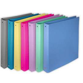 Raccoglitore KingBright - 22 x 30 cm - 4 anelli a R 30 mm - rivestito in PP - colori assortiti - Starline