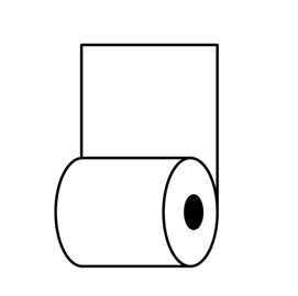 Rotolo per distributori self service - carta termica BPA free - 59,5 mm x 120 mt - 55 g/m² - diametro esterno 95 mm - anima 12 mm - Rotolificio Pugliese