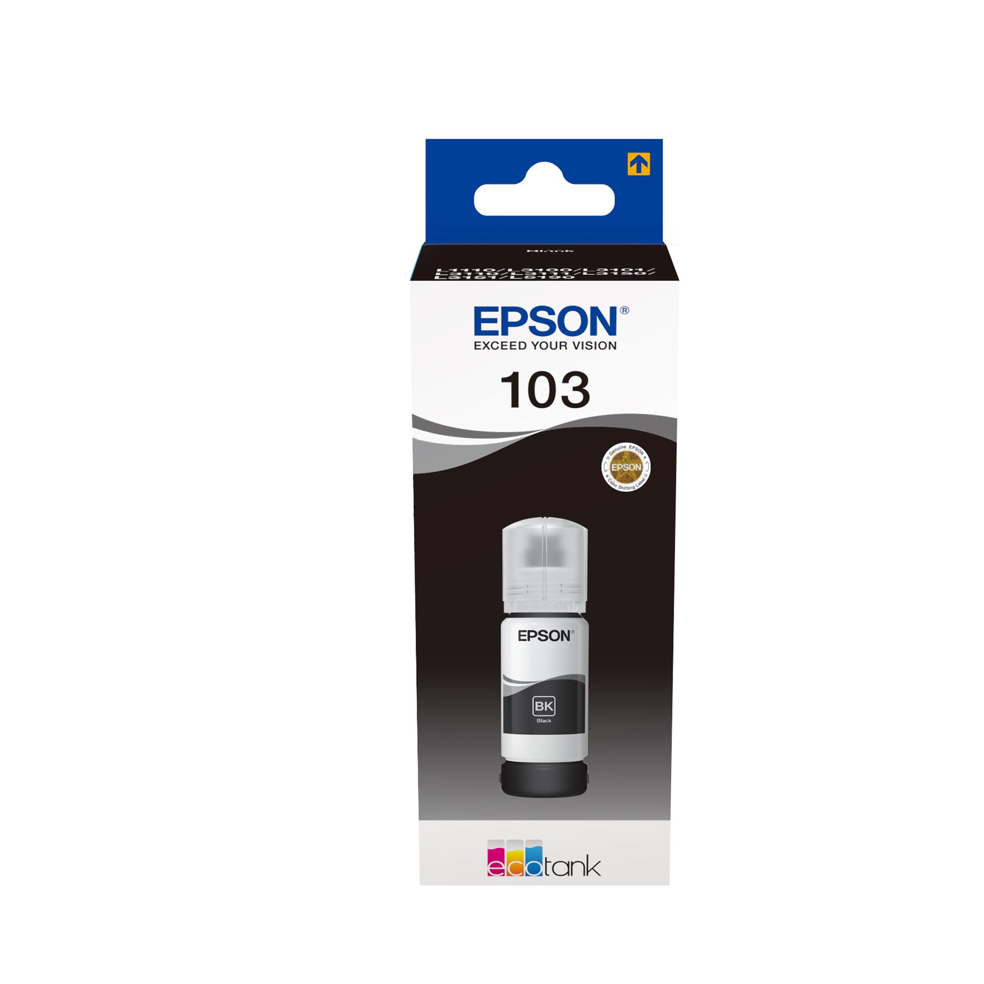 Epson 103 - 65 ml - nero - originale - ricarica inchiostro - per EcoTank L3150, L3151, L5190