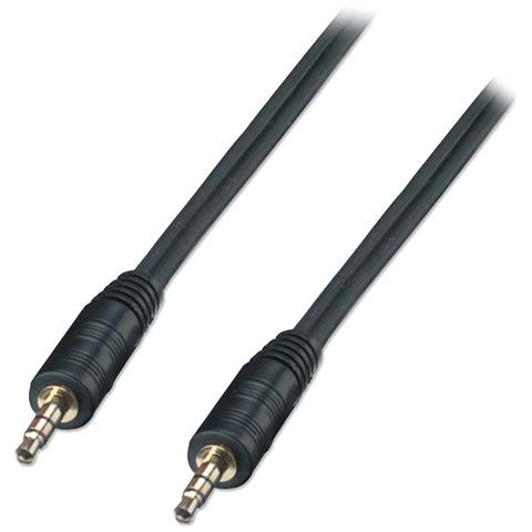 LINDY 35644 CAVO AUDIO 2xJACK 3.5 MM MASCHIO/MASCHIO LUNGHEZZA 5 MT COLORE NERO