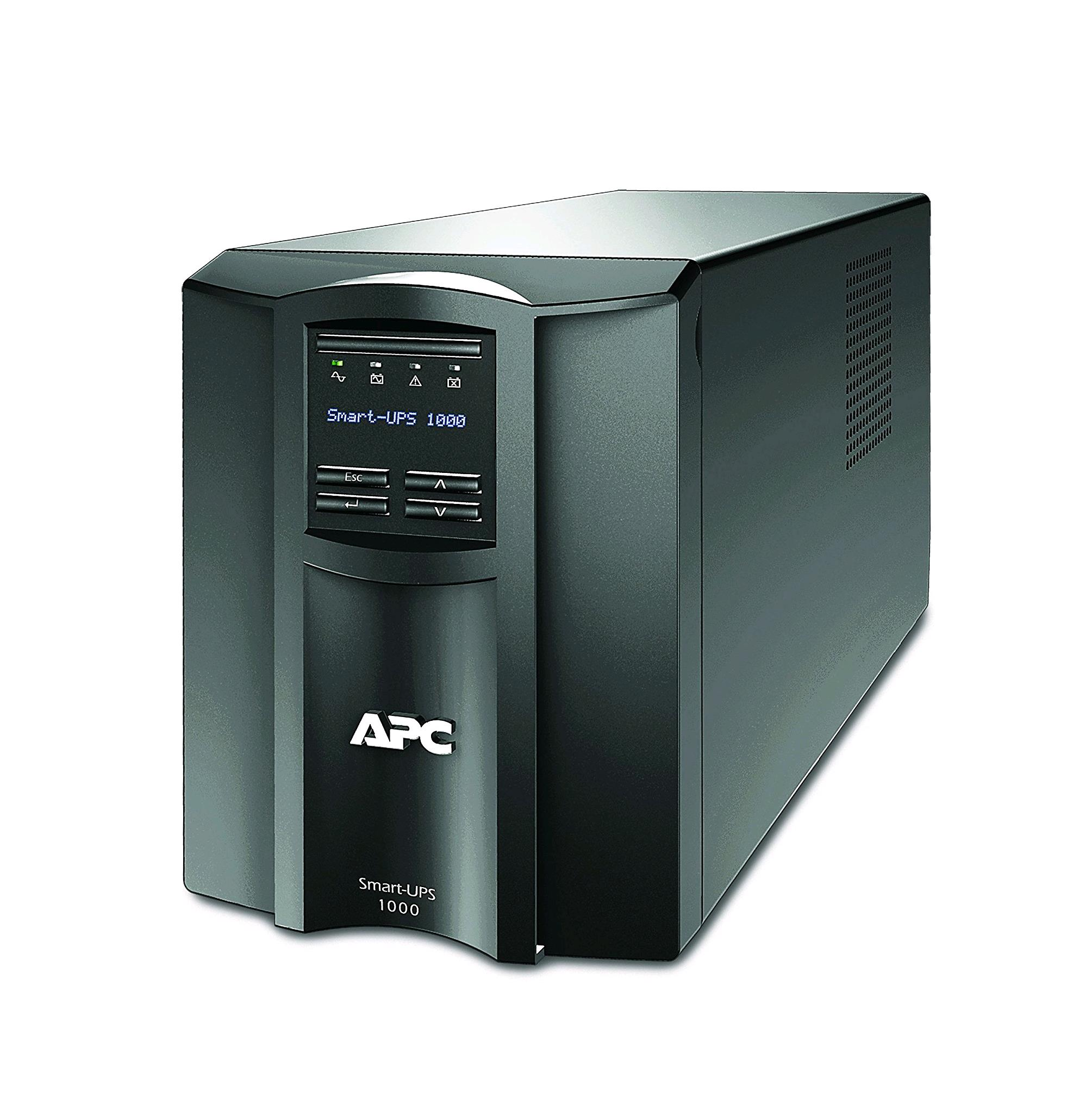 APC Smart-UPS SMT1000IC - UPS - 220/230/240 V c.a. V - 700 Watt - 1000 VA - RS-232, USB - connettori di uscita 8 - nero - con APC SmartConnect