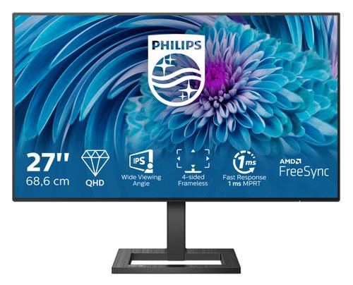 PHILIPS 275E2FAE/00 27" LED IPS QHD E LINE 1 MS 75 HZ 2xHDMI DISPLAYPORT ALTOPARLANTI INCORPORATI NERO