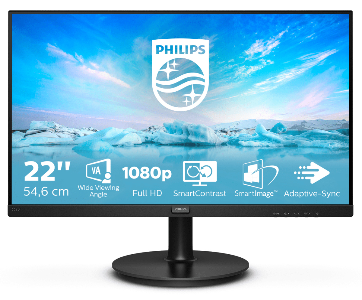 PHILIPS V LINE 221V8/00 21.5" LED FULL HD MONITOR PC 1920 X 1080