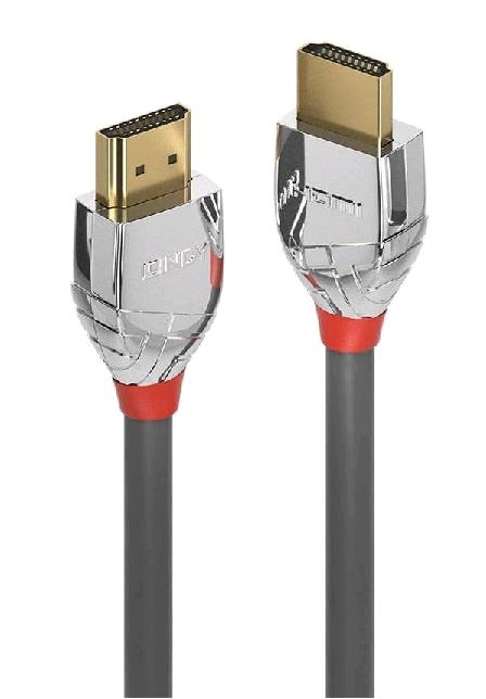 LINDY 37871 CAVO HDMI 4K HIGH SPEED CROMO LINE 1MT GRIGIO ARGENTO