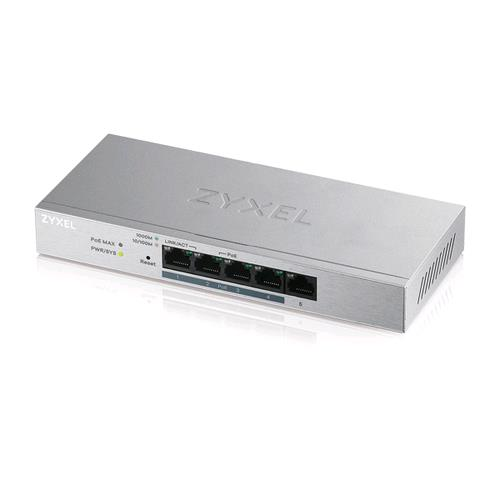 Zyxel GS1200-5HP v2 - Switch - gestito - 1 x 10/100/1000 + 4 x 10/100/1000 (PoE+) - desktop - PoE+ (60 W)