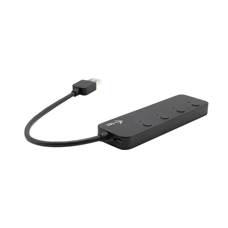 i-Tec USB 3.0 Metal HUB 4 Port with individual On/Off Switches - Hub - 4 x SuperSpeed USB 3.0 - desktop