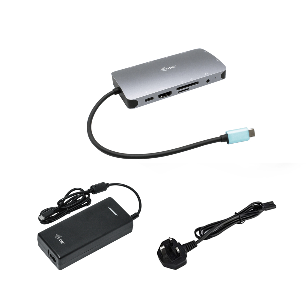i-Tec USB-C Metal Nano Dock - Docking station - USB-C / Thunderbolt 3 - VGA, HDMI - GigE - 112 Watt - Europa