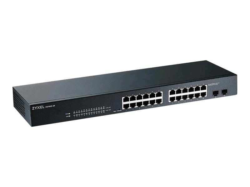 Zyxel GS1900-24 - Switch - intelligente - 24 x 10/100/1000 + 2 x Gigabit SFP (uplink) - desktop, montabile su rack