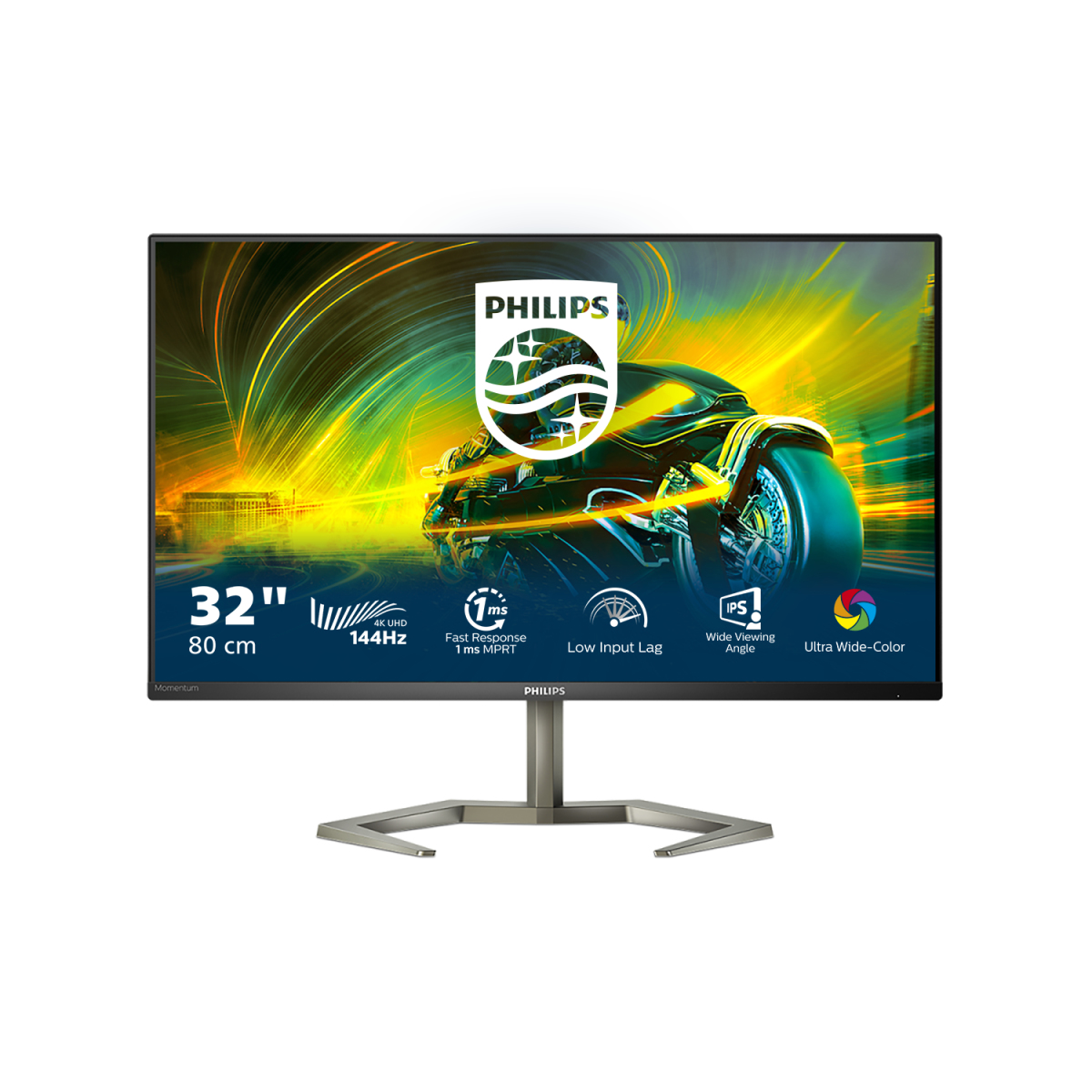 Philips Momentum 5000 32M1N5800A - Monitor a LED - 32" (31.5" visualizzabile) - 3840 x 2160 4K @ 144 Hz - IPS - 500 cd/m² - 1000:1 - DisplayHDR 400 - 1 ms - 2xHDMI, 2xDisplayPort - altoparlanti - nero testurizzato