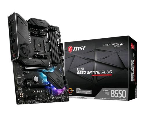 MSI MPG B550 GAMING PLUS - Scheda madre - ATX - Socket AM4 - AMD B550 Chipset - USB-C Gen2, USB-C Gen1, USB 3.2 Gen 1, USB 3.2 Gen 2 - Gigabit LAN - scheda grafica (richiesta CPU) - HD Audio (8 canali)
