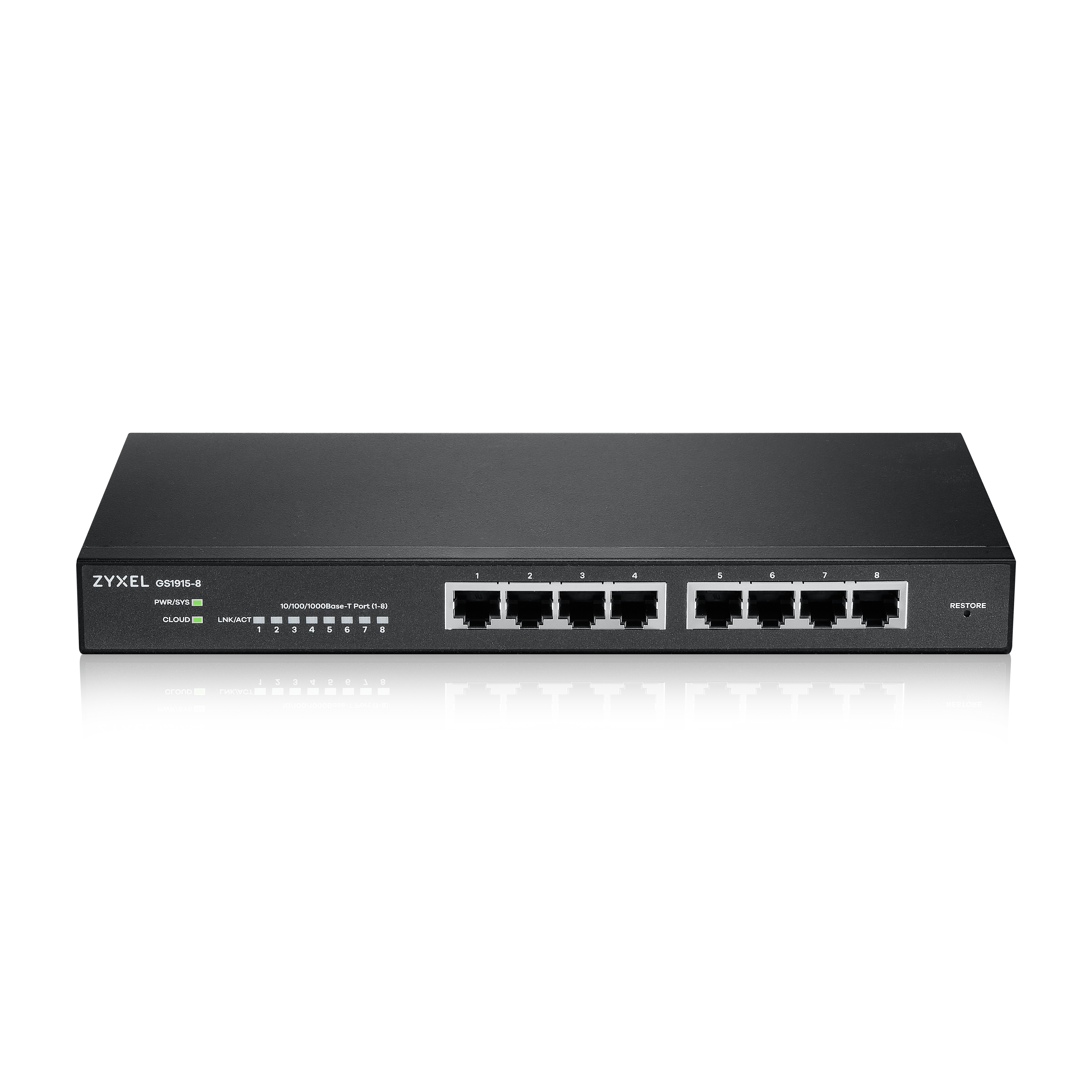 Zyxel GS1915 Series GS1915-8 - Switch - compatibile con NebulaFLEX - intelligente - 8 x 10/100/1000 - desktop, montaggio a parete