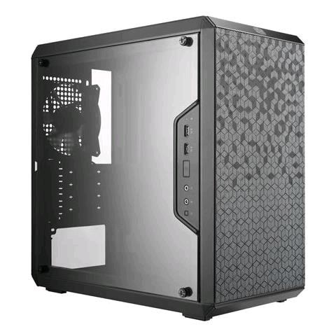 Cooler Master MasterBox Q300L - Tower - micro ATX - pannello laterale finestrato (acrilico) - senza alimentazione (ATX / PS/2) - nero - USB/Audio