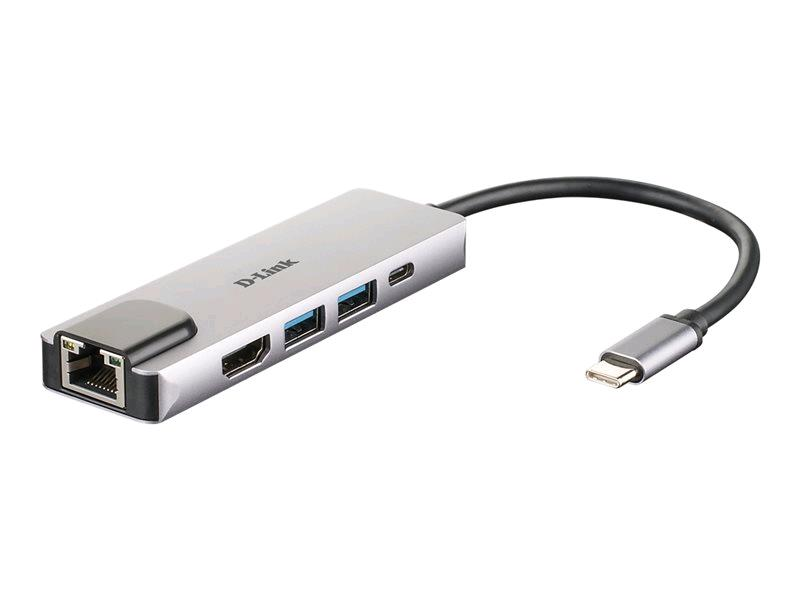 D-Link DUB-M520 - Docking station - USB-C / Thunderbolt 3 - HDMI - GigE