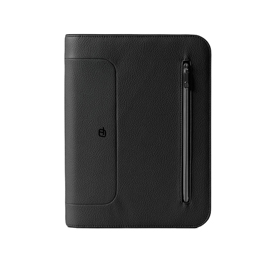 Portablocco Gate Trended - 28 x 35 cm - f.to utile A4 - ecopelle - nero - In Tempo