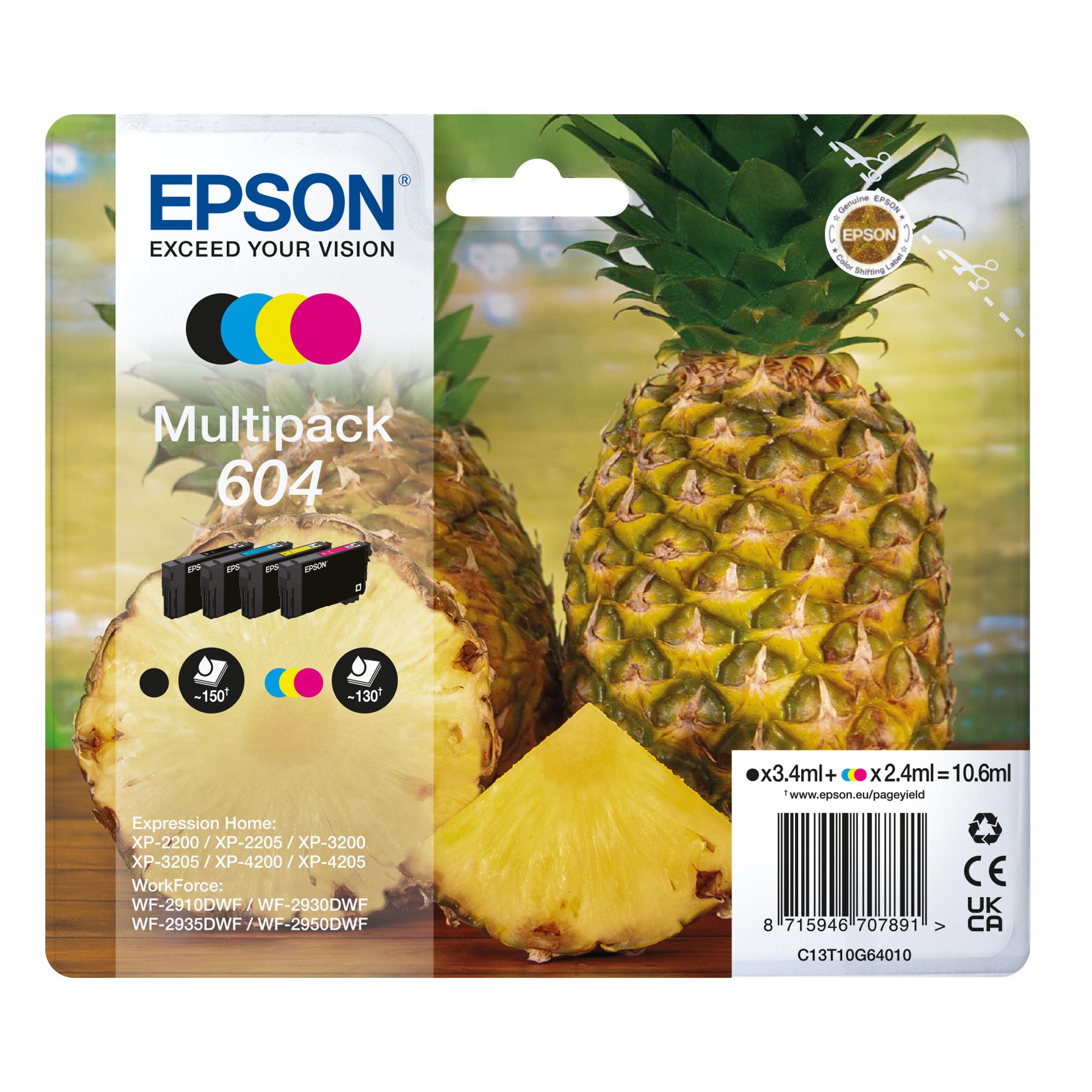 EPSON 604 MULTIPACK CARTUCCIA INK-JET RESA STANDARD NERO CIANO MAGENTA GIALLO