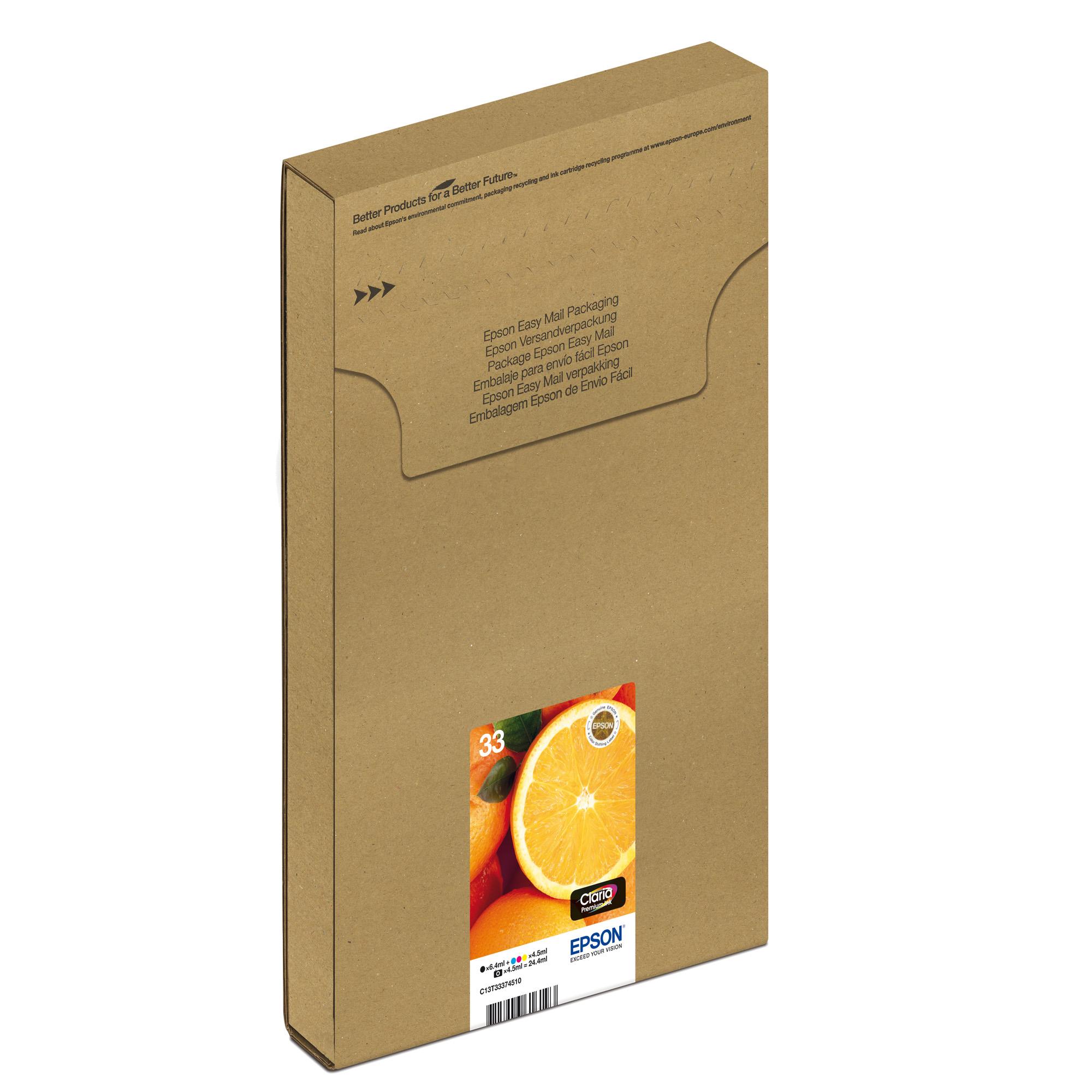 Epson Multipack 33 - Confezione da 5 - nero, giallo, ciano, magenta, nero per foto - originale - blister - cartuccia d'inchiostro - per Expression Premium XP-530, XP-540, XP-630, XP-635, XP-640, XP-645, XP-830, XP-900