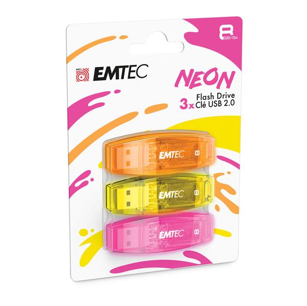 Emtec - Memoria - 3pz USB2.0 C410 8GB …