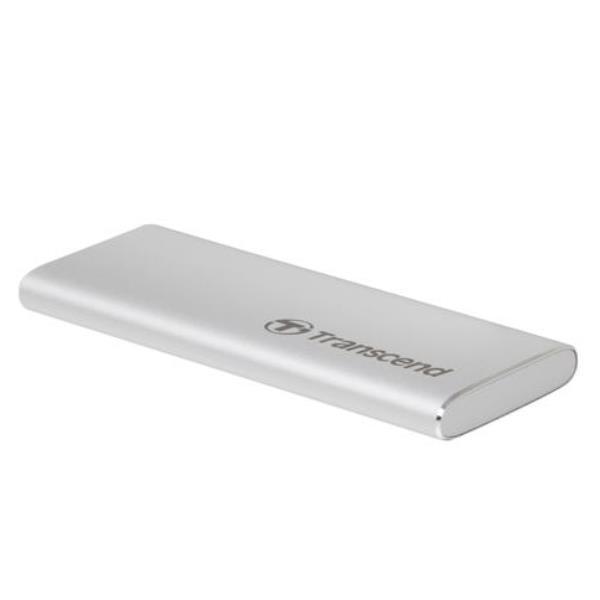 Transcend ESD240C - SSD - 480 GB - esterno (portatile) - M.2 - USB 3.1 Gen 2 (USB-C connettore) - argento