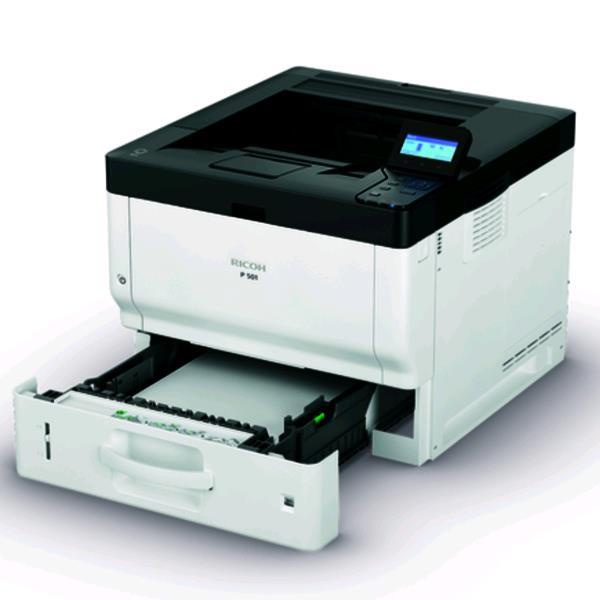 Ricoh P 501 - Stampante - B/N - Duplex - LED - A4 - 1200 x 1200 dpi - fino a 43 ppm - capacità 600 fogli - USB 2.0, Gigabit LAN, host USB 2.0