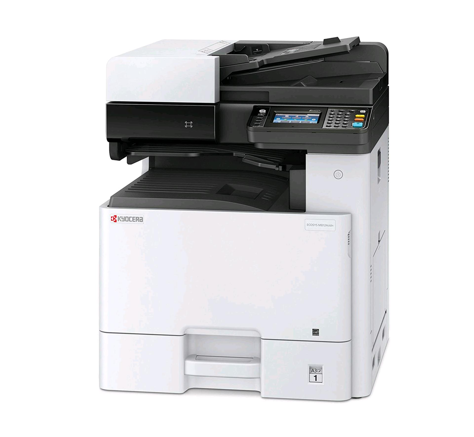Kyocera ECOSYS M8130cidn - Stampante multifunzione - colore - laser - A3 (297 x 420 mm), Ledger (279 x 432 mm) (originale) - A3/Ledger (supporti) - fino a 30 ppm (copia) - fino a 30 ppm (stampa) - 600 fogli - USB 2.0, Gigabit LAN, host USB, NFC