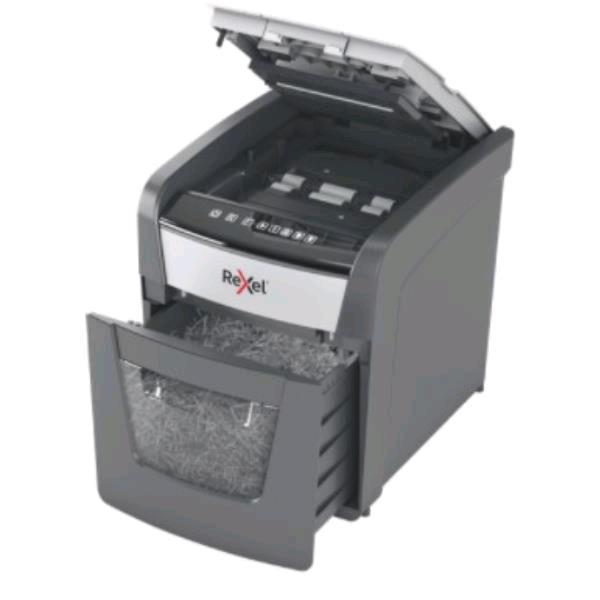 REXEL OPTIMUM AUTOFEED+ 50X DISTRUGGIDOCUMENTI A FRAMMENTO CESTINO 20LT CAPACITA' 50 FOGLI GRIGIO