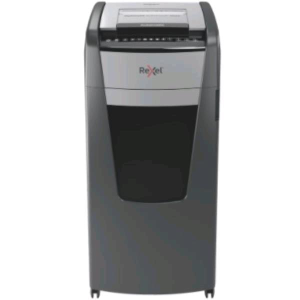 REXEL OPTIMUM AUTOFEED+ 600X DISTRUGGIDOCUMENTI A FRAMMENTO CESTINO 110 LT CAPACITA' 600 FOGLI CON ROTELLE GRIGIO