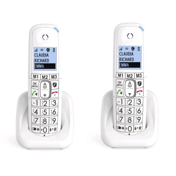 Alcatel-Lucent Xl785 Duo - Telefono cordless - sistema di segreteria con ID chiamante - 3-way capacità di chiamata - bianco