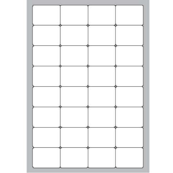 Copy Basic Megastar LP4MS - Carta - Opaca - adesivo permanente - bianco - 47.5 x 35 mm 3200 etichette (100 foglio(i) x 32) etichette