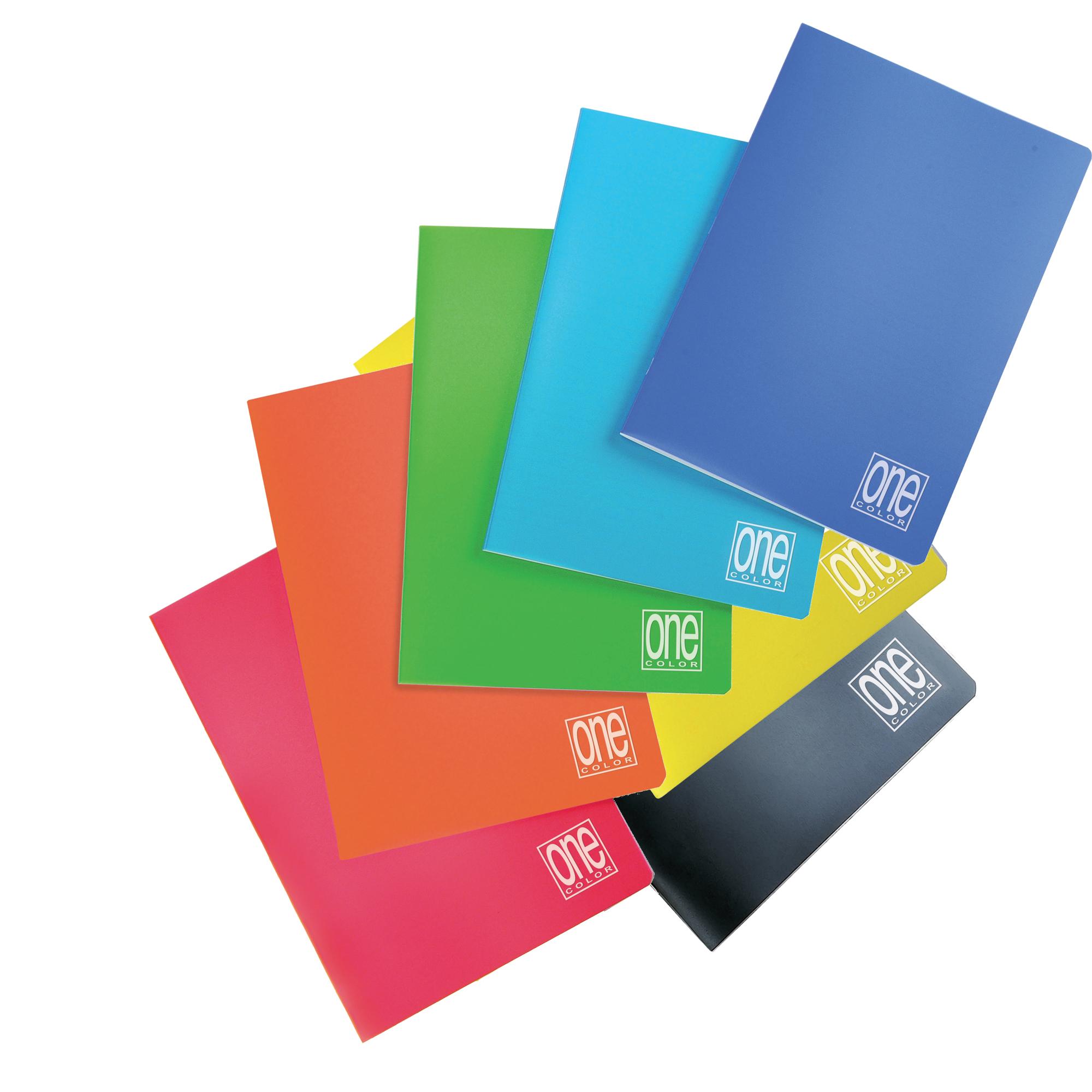 Blasetti One Color - Taccuino - graffettato - A4 - 20 fogli / 40 pagine - quadrettato - disponibile in colori assortiti - polipropilene (PP)
