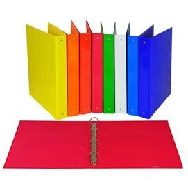 Raccoglitore - 22 x 30 cm - 4 anelli tondi 30 mm - dorso 4 cm - colori assortiti - Starline